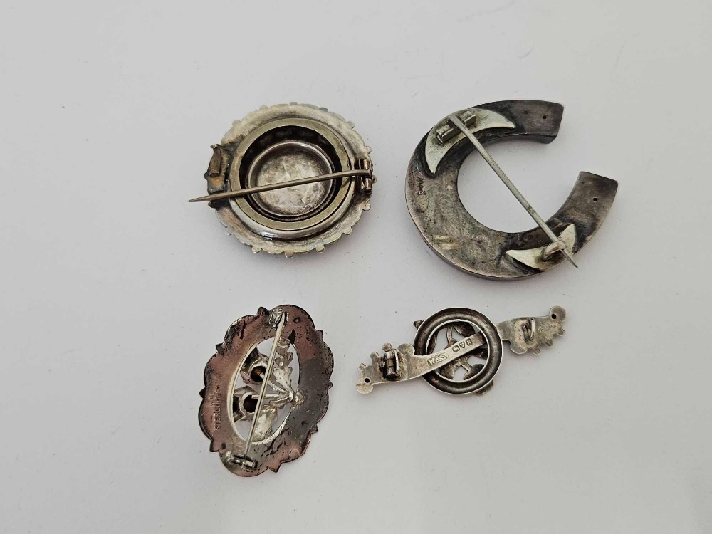 3 SILVER BROOCHES, HORSESHOE, - Image 2 of 2