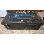 METAL UNIFORM TRUNK & A DOCUMENT CASE