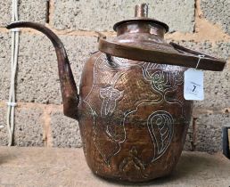 DECORATED COPPER KETTLE