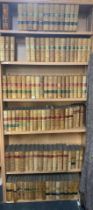 6 SHELVES OF LEATHER BOUND LAW REPORT BOOKS,