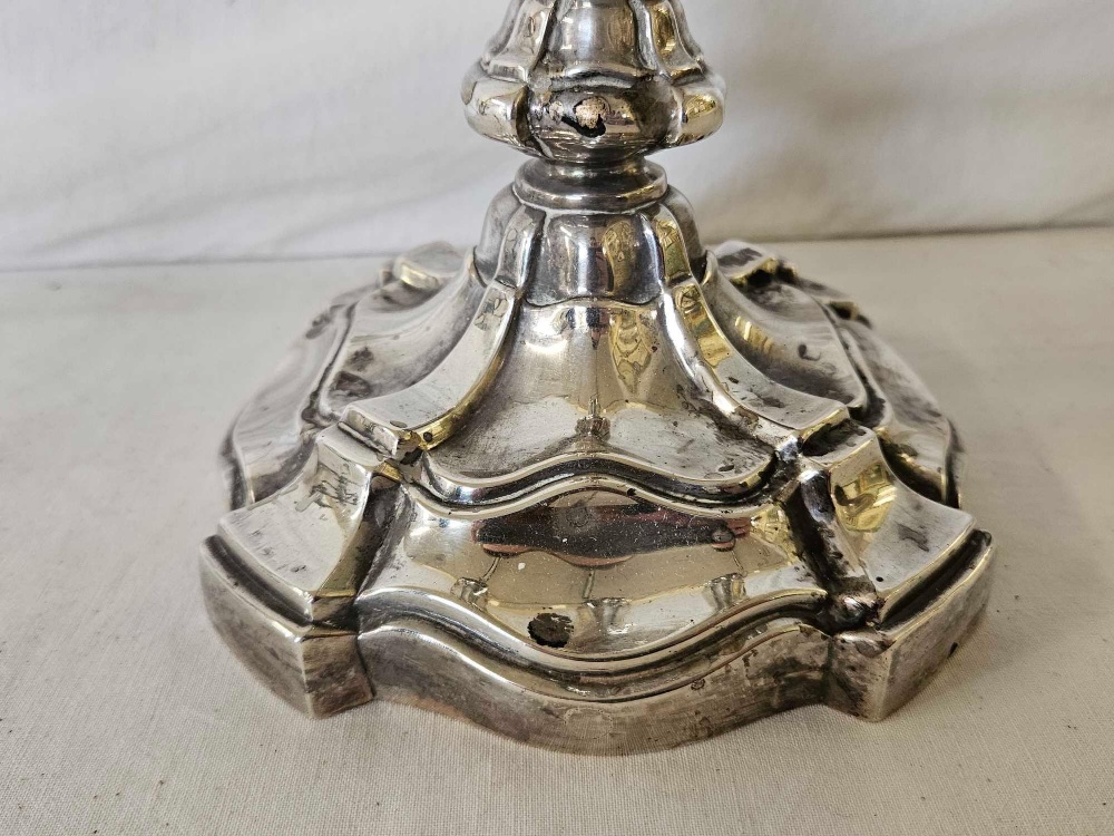 LARGE FRENCH SILVER CANDLESTICK - Image 3 of 5