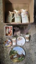 CARTON WITH A GRADUATED JUG SET, PLATES,