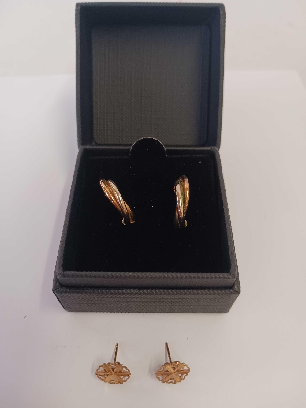 TWO PAIRS OF 9ct EARRINGS