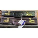 2 LEATHER TYPE BRIEF CASES,