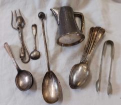 SMALL CARTON OF MISC PLATED CUTLERY INCL;