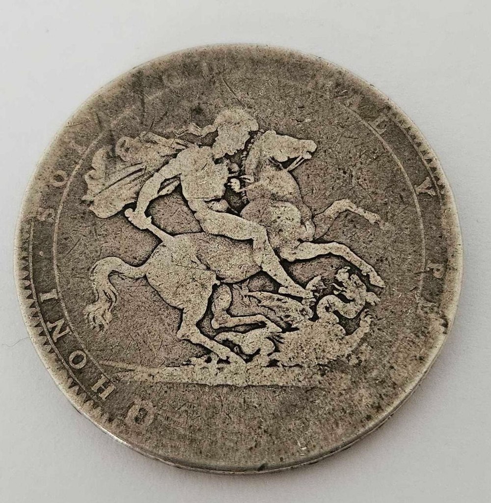 A GEORGE III SILVER CROWN 1819 - Image 2 of 2