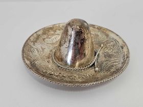 MEXICAN SILVER SOMBRERO HAT,