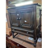 ERCOL 2 DOOR SINGLE DRAWER CUPBOARD