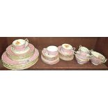 SHELF OF STAFFORDSHIRE PART DINNERWARE