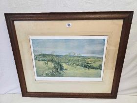 PENCIL SIGNED COLOUR PRINT ENTITLED HUNTING COUNTRIES BY LIONEL EDWARDS, THE BEAUFORT HUNT,
