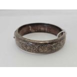 ENGRAVED SILVER BANGLE,