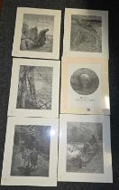 34 EARLY PRINTS IN MOUNTS,