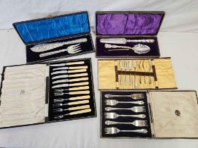 FIVE BOXED CUTLERY SETS