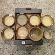 CARTON OF STUDIO POTTERY BOWLS