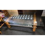 TWO TIER GLAZED COFFEE TABLE