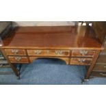 INLAID MAHOGANY DRESSING TABLE (NO MIRROR)