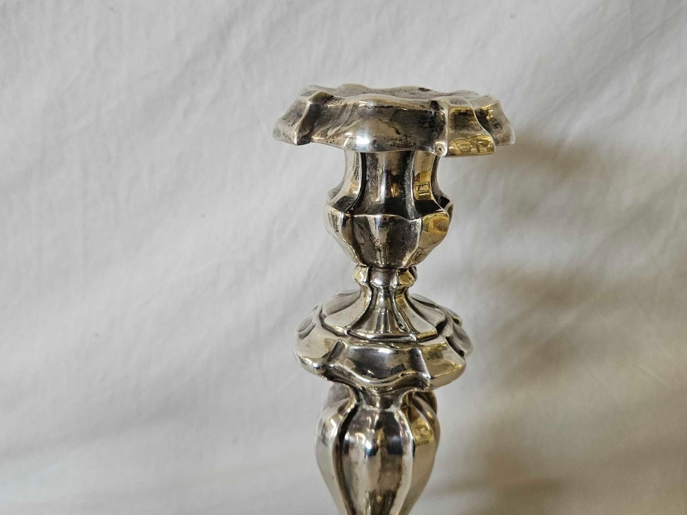 LARGE FRENCH SILVER CANDLESTICK - Image 2 of 5