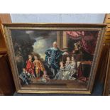 GILT FRAMED OIL ON CANVAS GEORGE III,