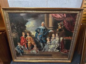 GILT FRAMED OIL ON CANVAS GEORGE III,