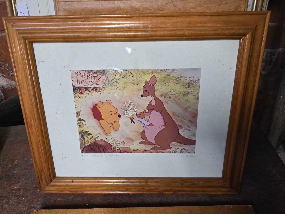QTY OF F/G PICTURES INCL; WINNIE THE POOH, A COLOURED ETCHING NO. - Image 2 of 7