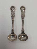 2 GOOD SILVER SALT SPOONS