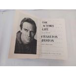 HARDBACK BOOK THE ACTORS LIFE SIGNED BY CHARLTON HESTON