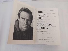 HARDBACK BOOK THE ACTORS LIFE SIGNED BY CHARLTON HESTON