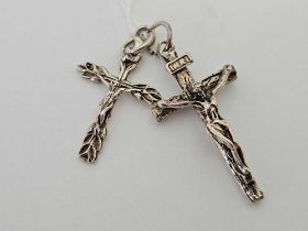 2 SILVER CRUCIFIX'S PENDANTS