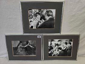 SET OF 3 PHOTOGRAPHIC STILLS FROM HOLLYWOOD MOVIE MY FAIR LADY FEATURING AUDREY HEPBURN 11 X 14”