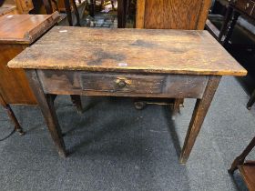 PINE SIDE TABLE WITH DRAWER