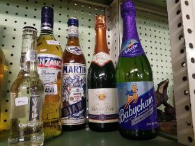 5 BOTTLES OF ALCOHOL - WICKED, CINZANO, MARTINI,