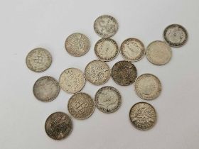 SILVER THREE PENCE'S (16)