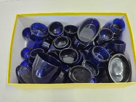 LARGE QTY OF BLUE GLASS LINERS