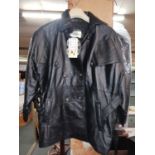 EMPORIO SHORT LEATHER JACKET SIZE APPROX MEDIUM TO LARGE