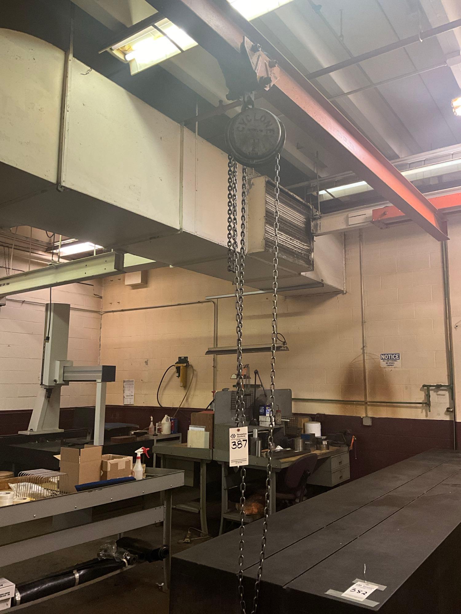GANTRY CRANE WITH CYCLONE HALF TON CHAIN HOIST 176"X 62'