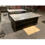 TWO STEEL WORKBENCHES