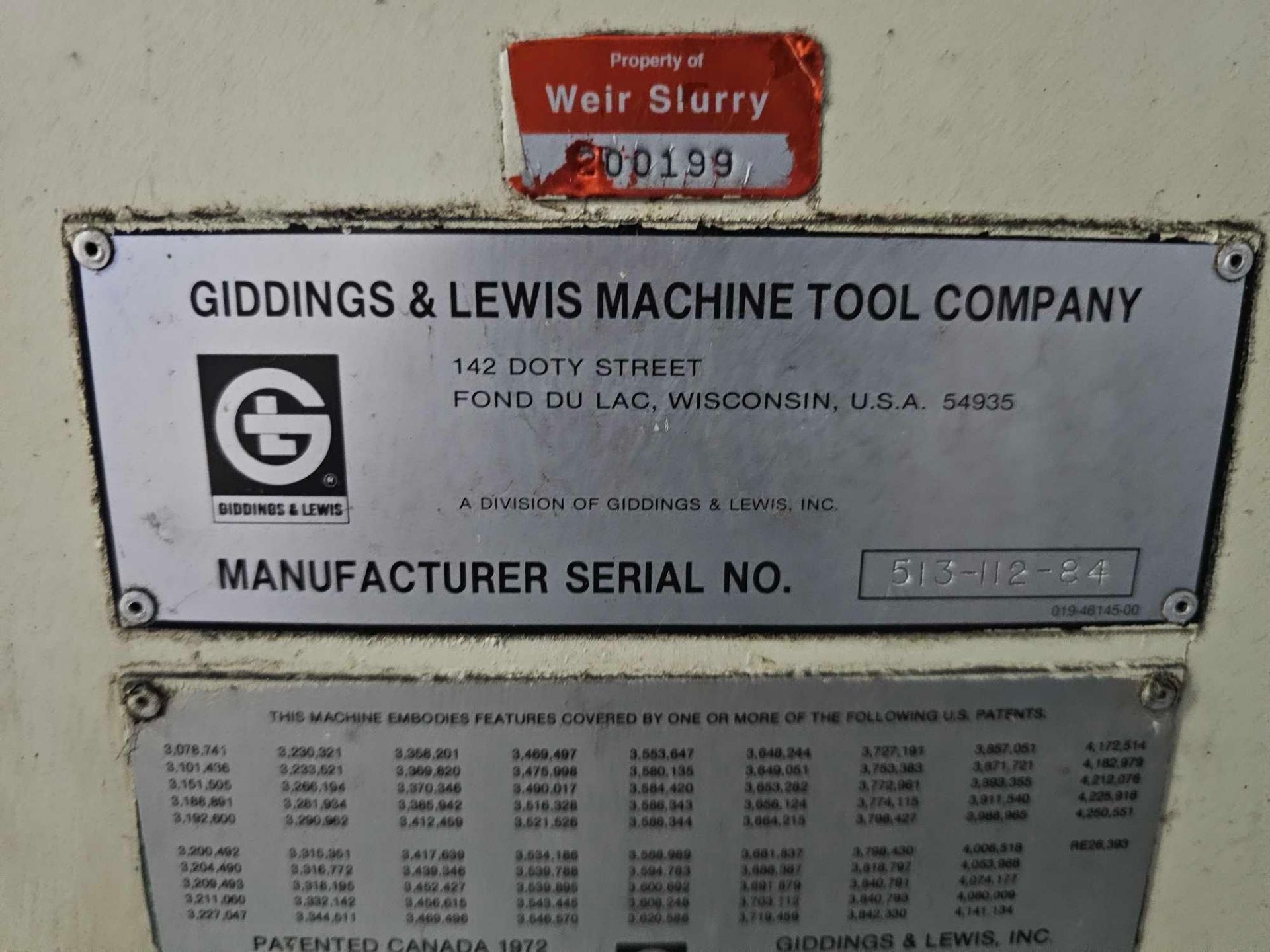 GIDDINGS & LEWIS 60" VTL WITH FANUC 21-IT CNC CONTROL (NO PIT REQUIRED) - Image 16 of 44