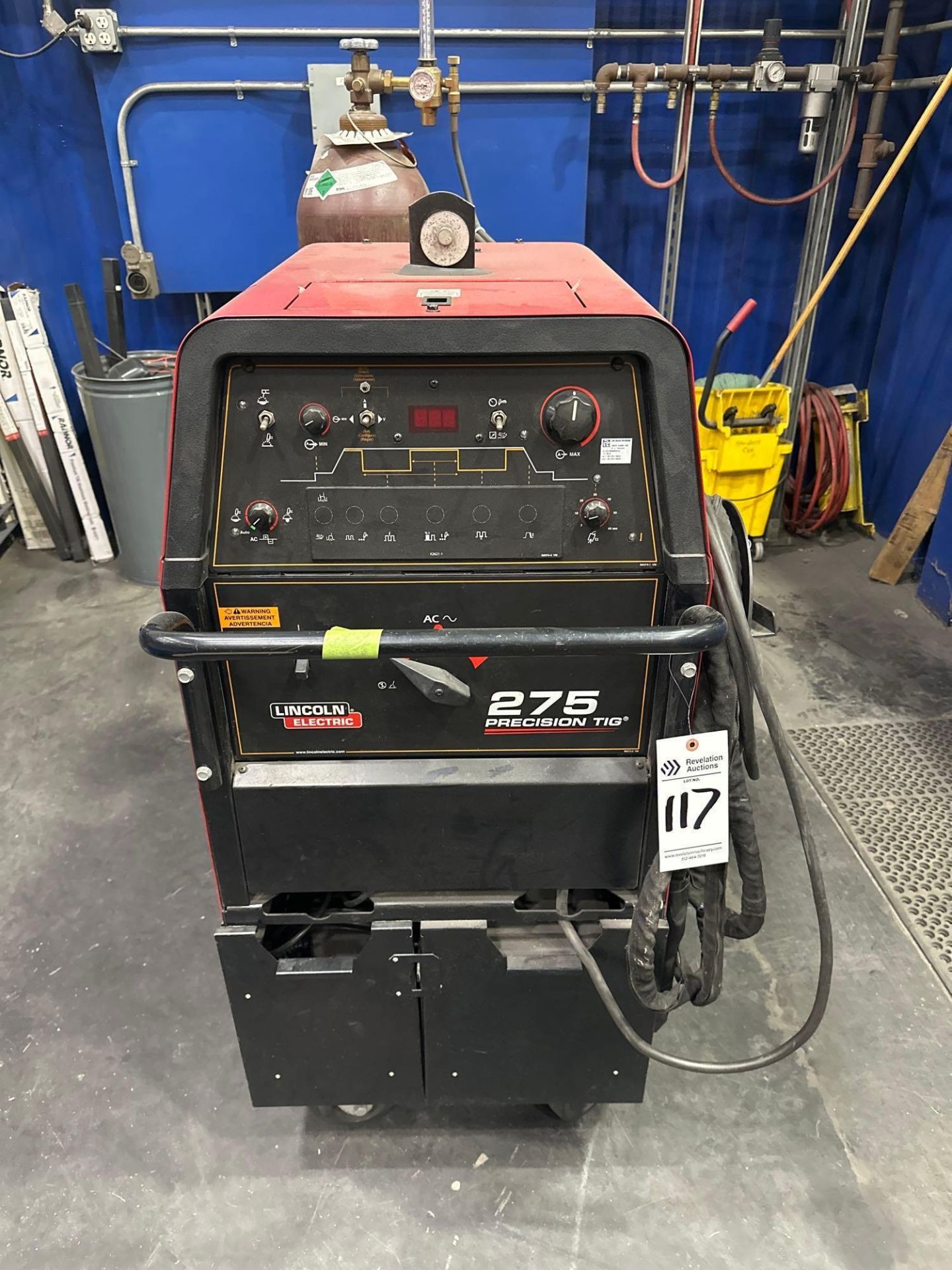 LINCOLN ELECTRIC 275 PRECISION TIG WELDER WITH ASSORTED WELDING RODS