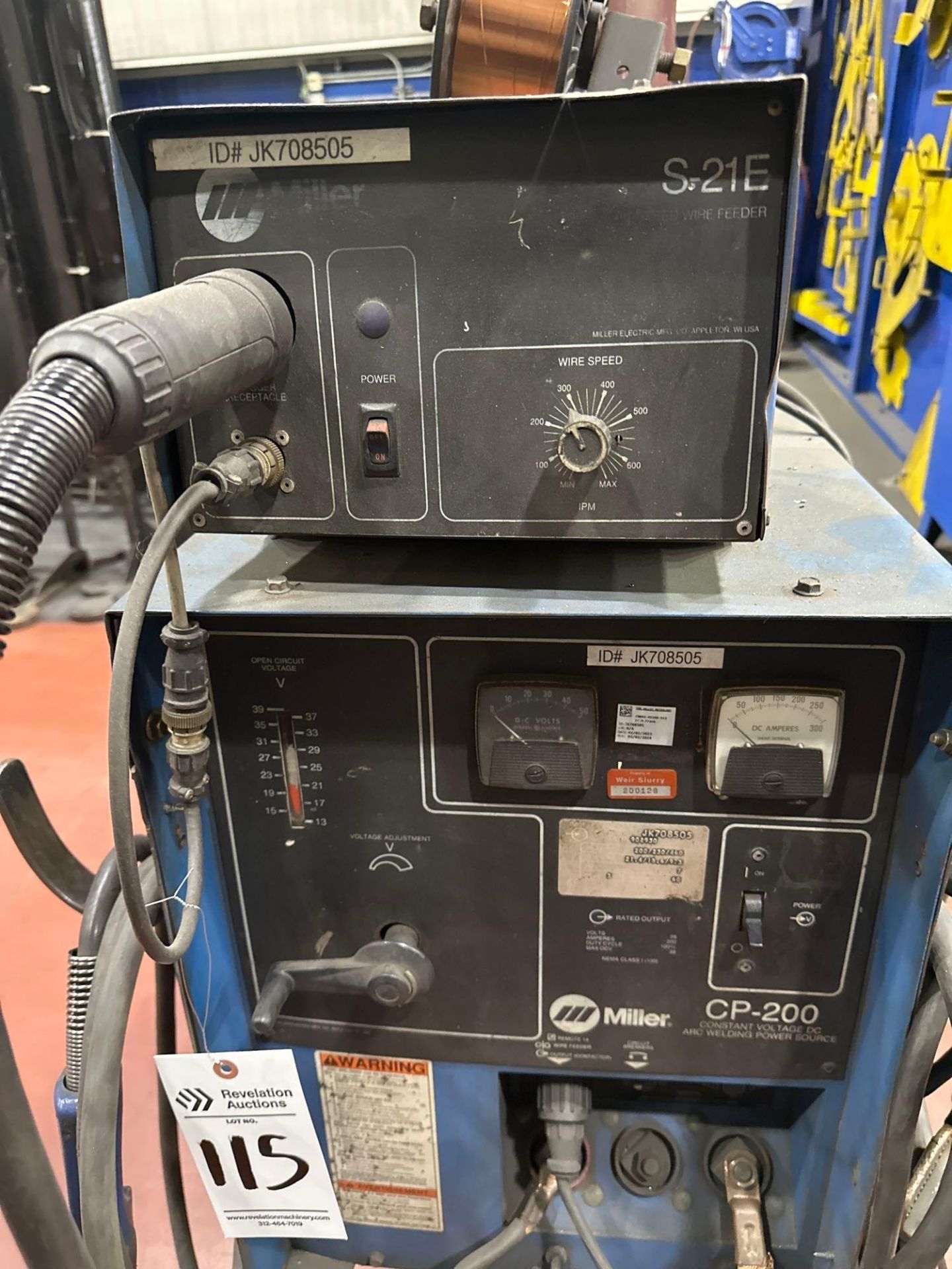 MILLER CP-200 MIG WELDER WITH S-21E WIRE FEEDER - Image 4 of 7