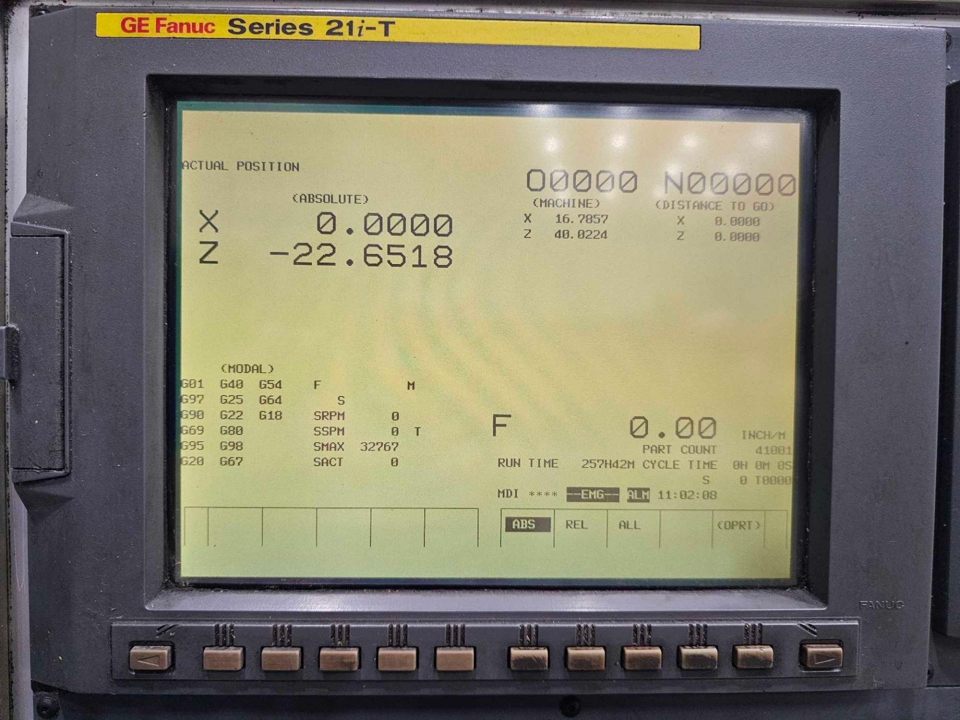 GIDDINGS & LEWIS 60" VTL WITH FANUC 21-IT CNC CONTROL (NO PIT REQUIRED) - Image 6 of 44