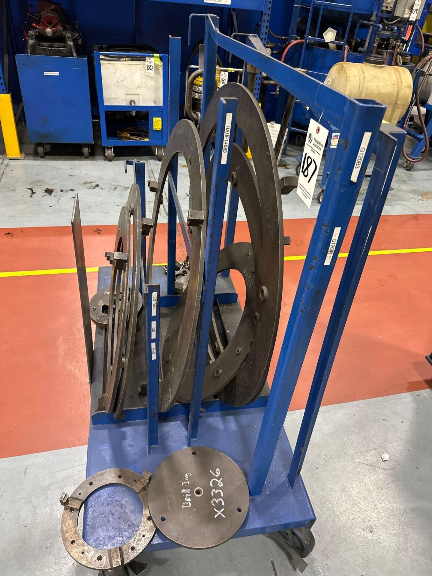 STEEL RACK WITH CONTENTS