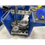 CAT 50 TOOL HOLDER CART WITH TOOL HOLDERS AND TOOLING
