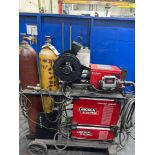 LINCOLN ELECTRIC S 350 POWER WAVE MIG WELDER WITH 84 DUAL POWER FEED, CHILLER