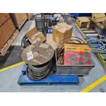 PALLET OF ASSORTED ELECTRICAL WIRING, VACUUM HOSE AND COPPER TUBING