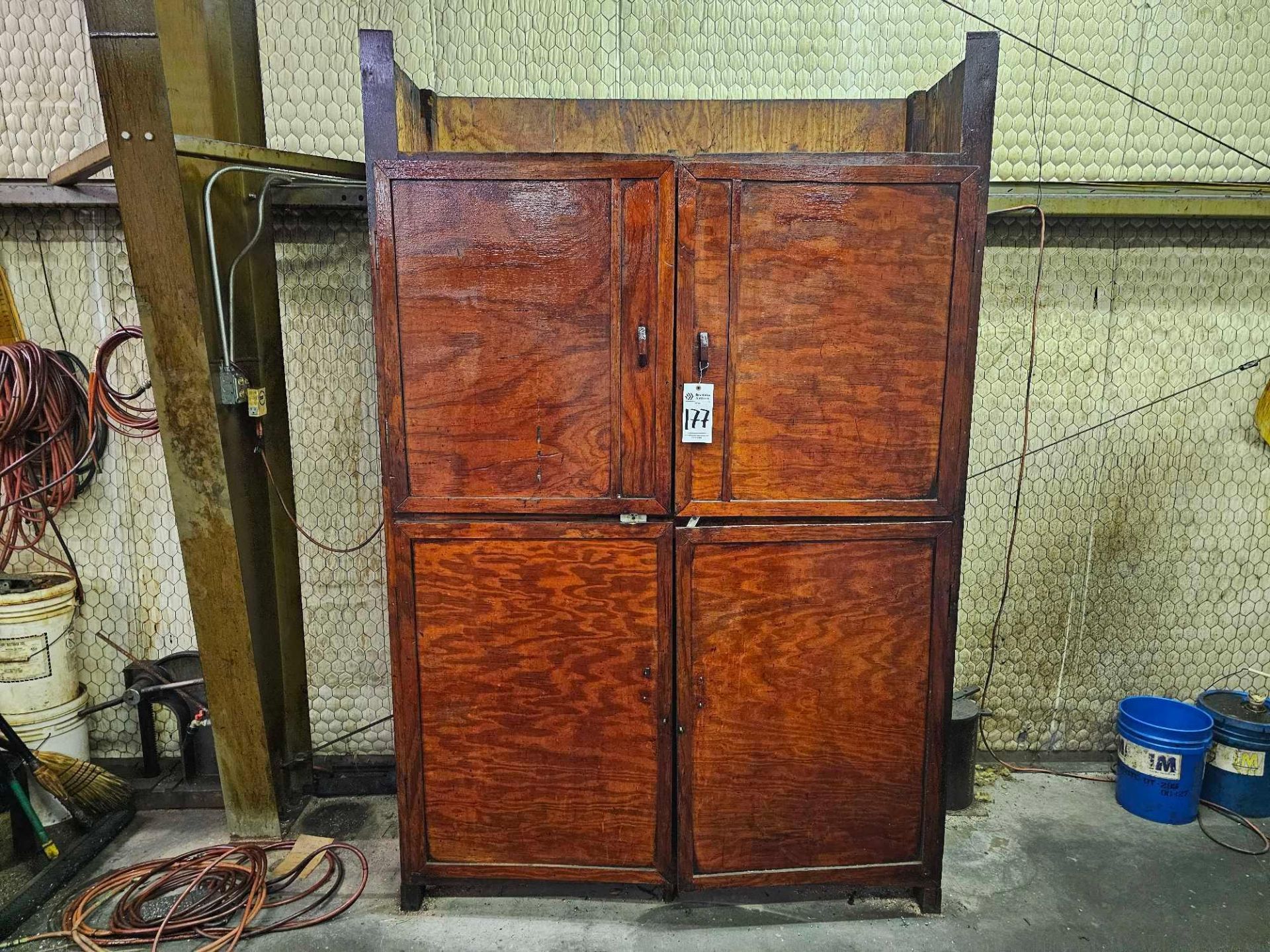 WOODEN CABINET (NO CONTENTS)