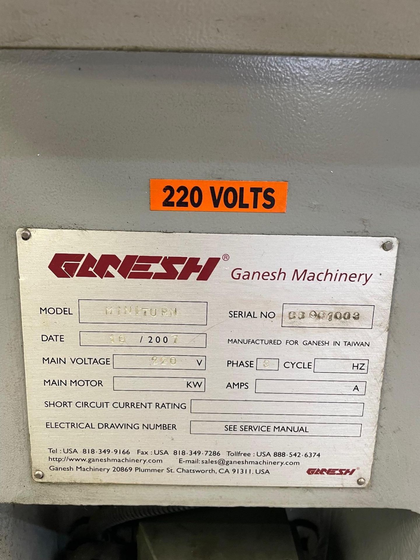 GANESH MINITURN GANG TOOL LATHE CNC, 2007 - Image 10 of 10