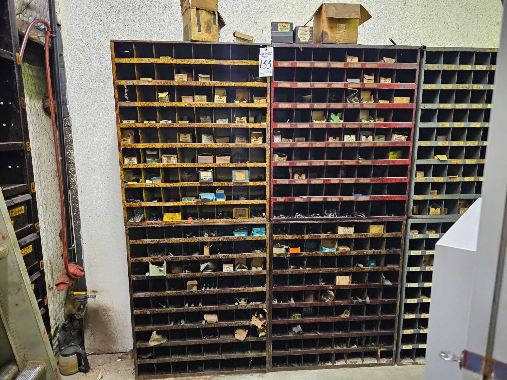 (4) SHELVES WITH CONTENTS OF FASTENERS