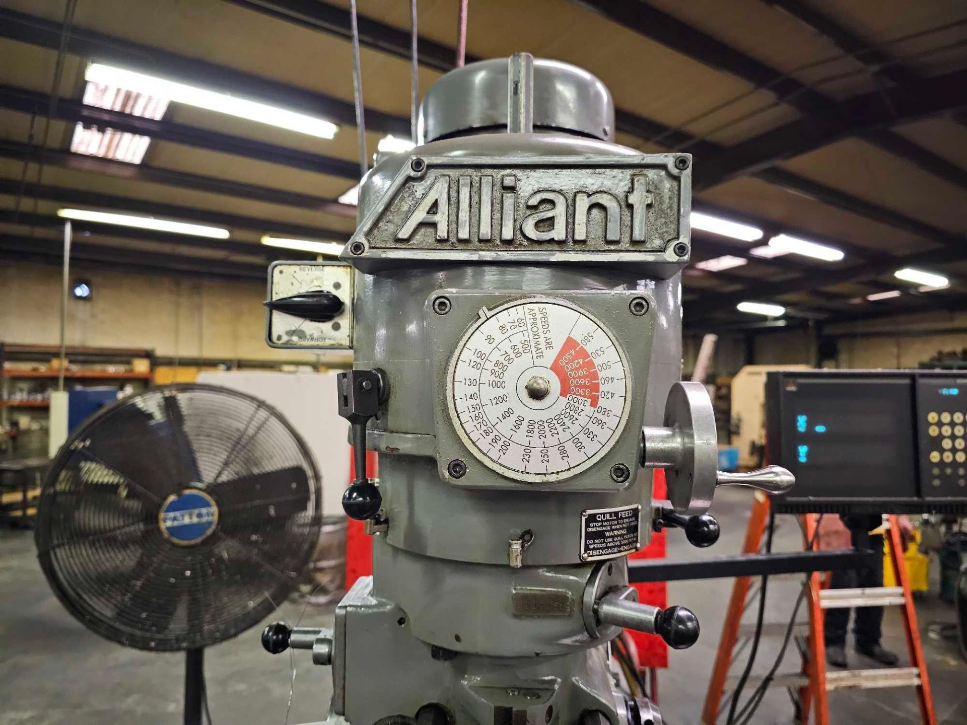 ALLIANT 10"X 50" KNEE MILL WITH DRO - Image 11 of 12