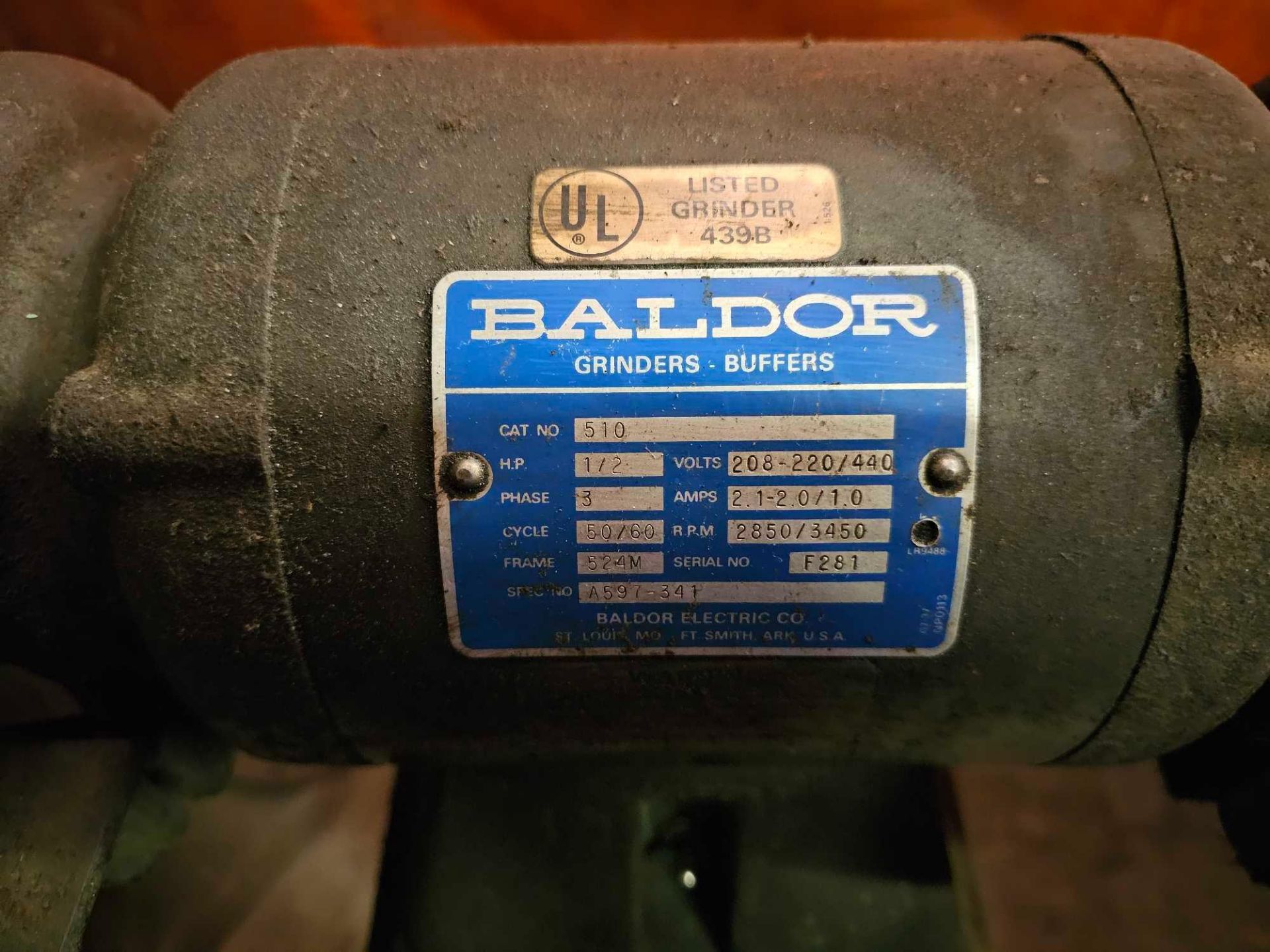 BALDOR PEDESTAL GRINDER - Image 7 of 7