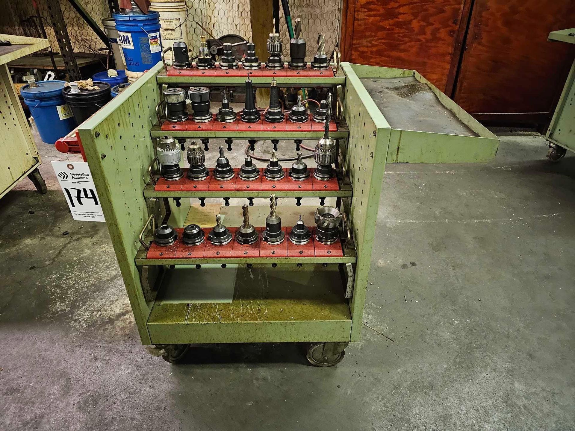 CART WITH CAT40 TOOL HOLDERS